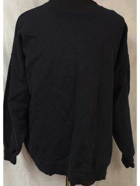 VTG Hanes Ultimate Cotton 3XL Black Heavyweight PrintPro Crewneck Sweatshirt